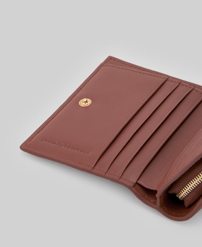 Adolfo dominguez Billetera pequeña trenzada piel mujer