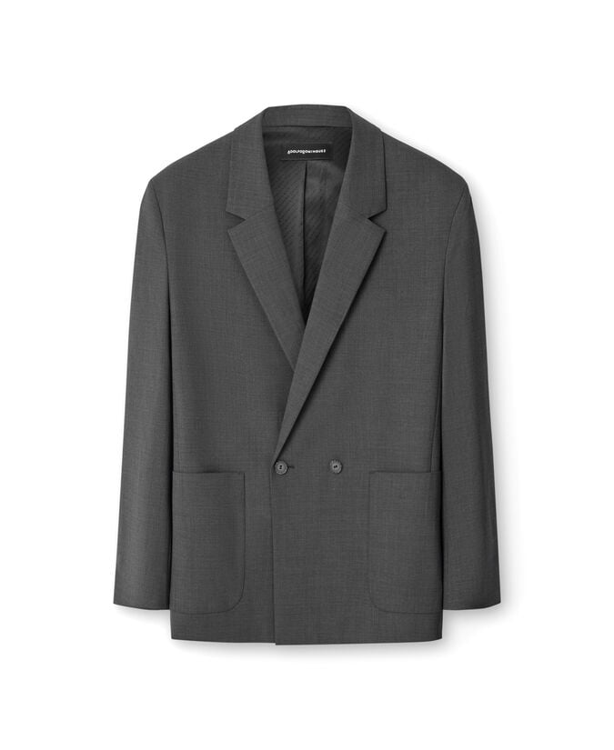Adolfo Dominguez Blazer Cruzada Gris Marengo Hombre
