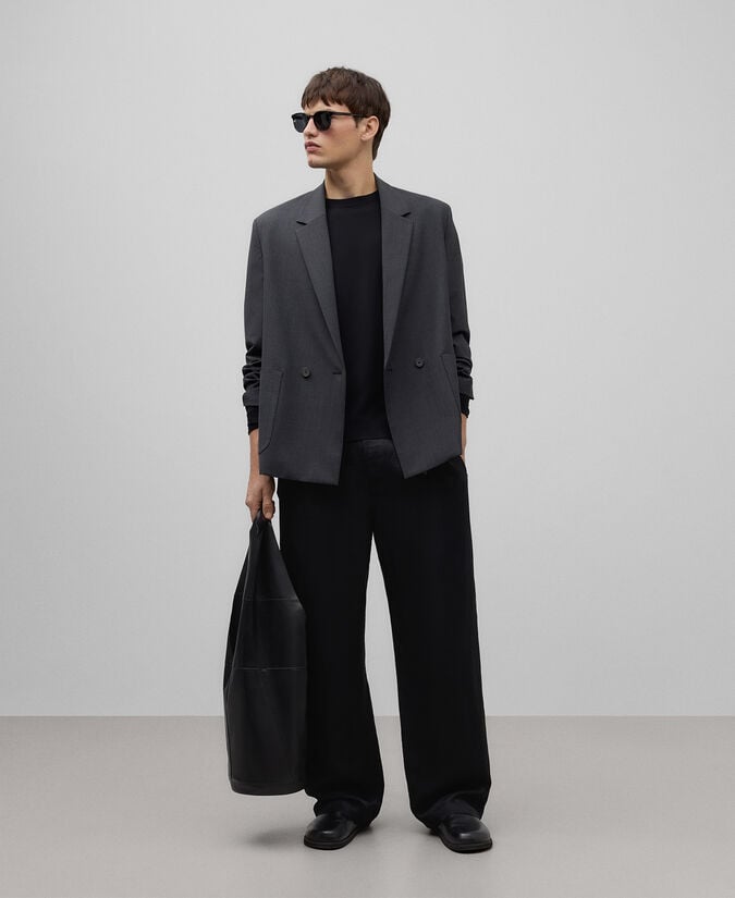 Adolfo dominguez Blazer cruzada gris marengo hombre