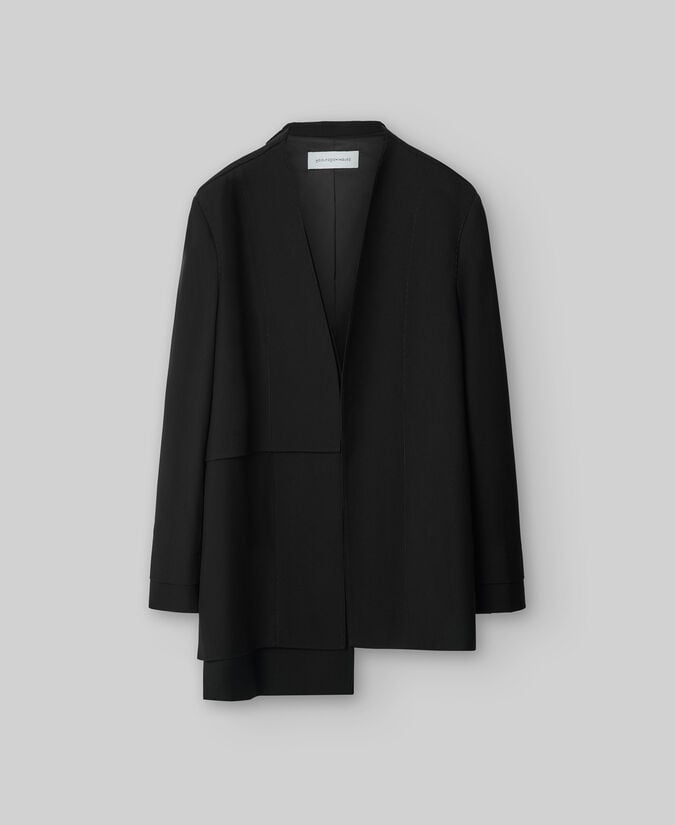 Adolfo Dominguez Blazer Desestructurada Negra Mujer