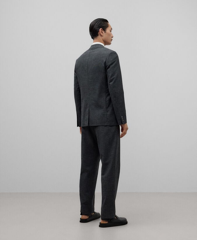 Adolfo Dominguez Blazer Regular Fit Gris Melange Hombre