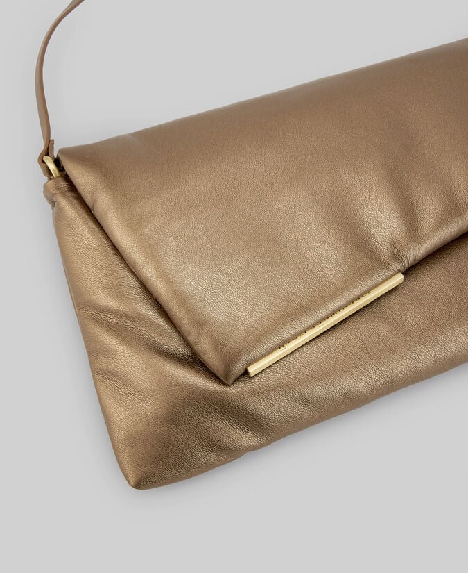 Adolfo Dominguez Bolso Acolchado Solapa Asimétrica Mujer