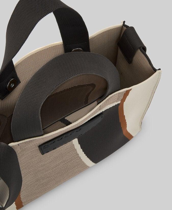 Adolfo Dominguez Bolso Mediano En Punto Estampado Mujer