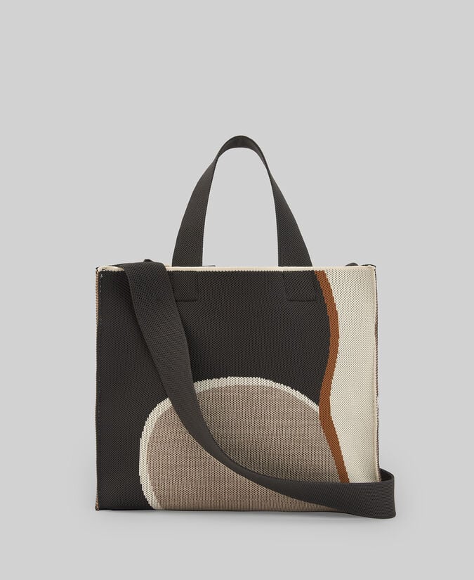 Adolfo dominguez Bolso mediano en punto estampado mujer