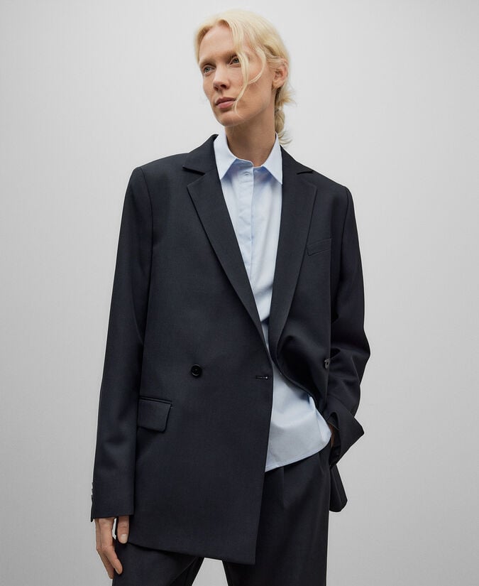 Adolfo Dominguez Camisa Algodón Azul Celeste Para Mujer