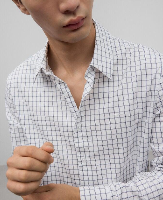 Adolfo Dominguez Camisa Algodón Cuadros Azul Hombre