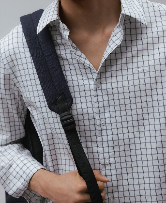 Adolfo Dominguez Camisa Algodón Cuadros Azul Hombre