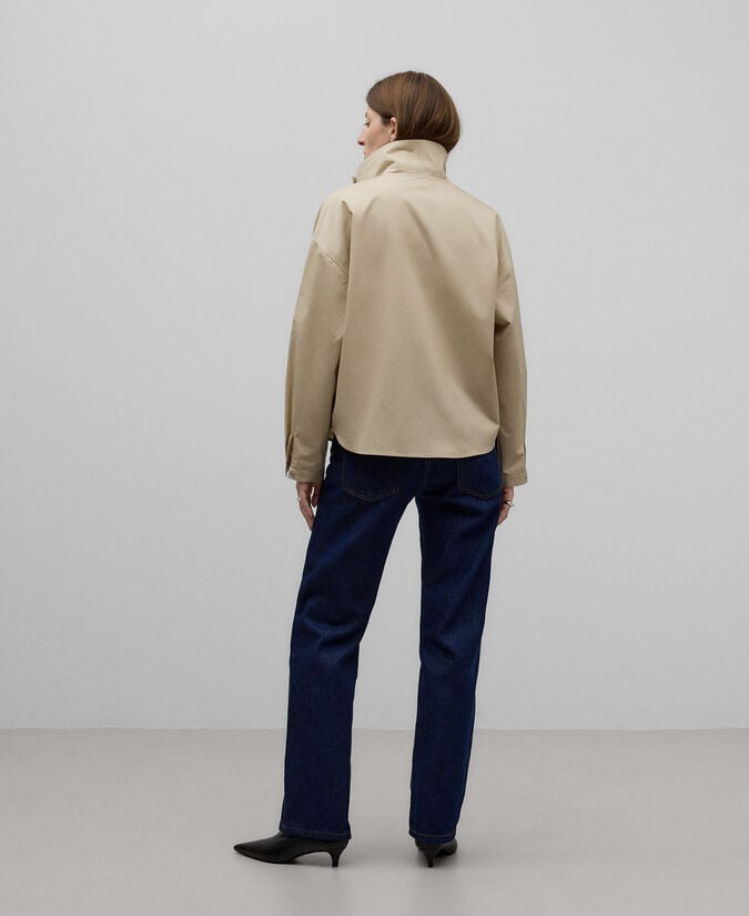 Adolfo Dominguez Camisa Algodón Cuello Chimenea Mujer