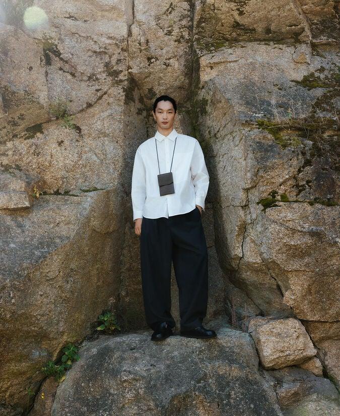 Adolfo dominguez Camisa algodón maxibolsillo hombre