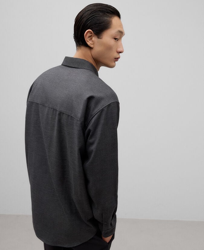 Adolfo Dominguez Camisa Con Pliegue En Pecho Hombre