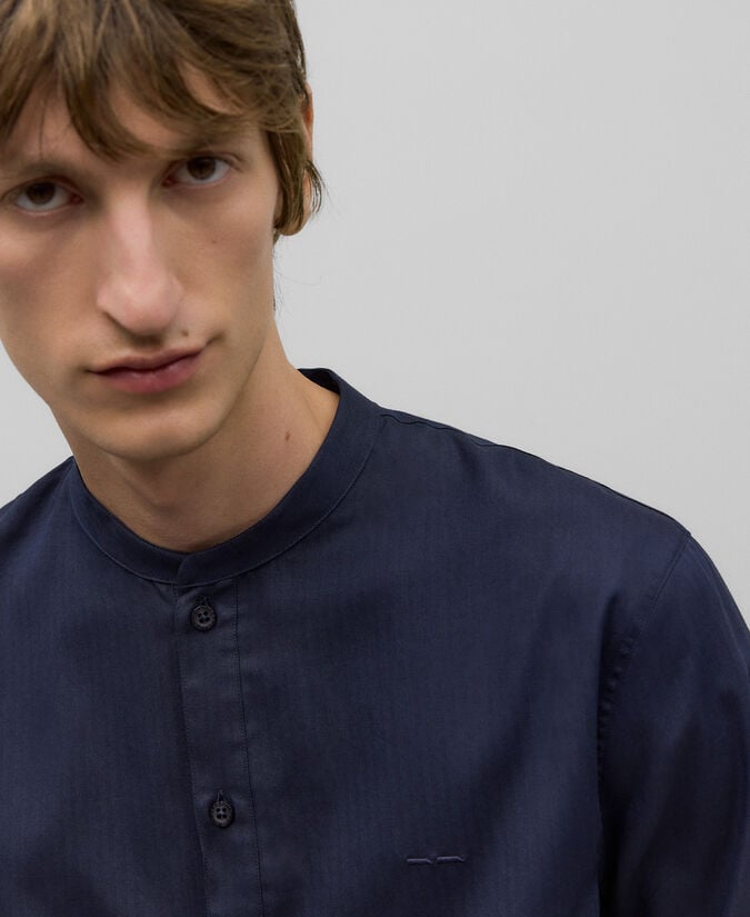 Adolfo Dominguez Camisa Cuello Panadero Algodón Hombre