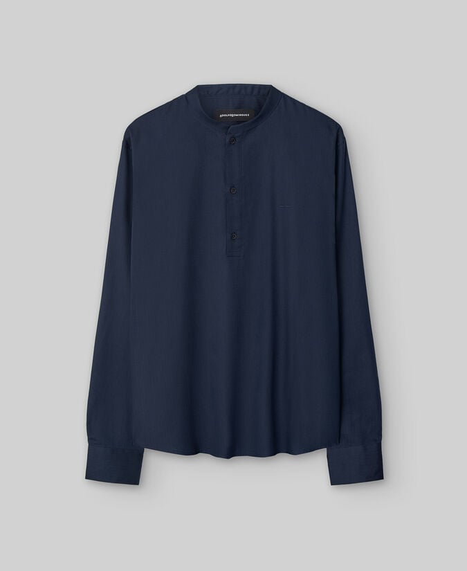 Adolfo Dominguez Camisa Cuello Panadero Algodón Hombre