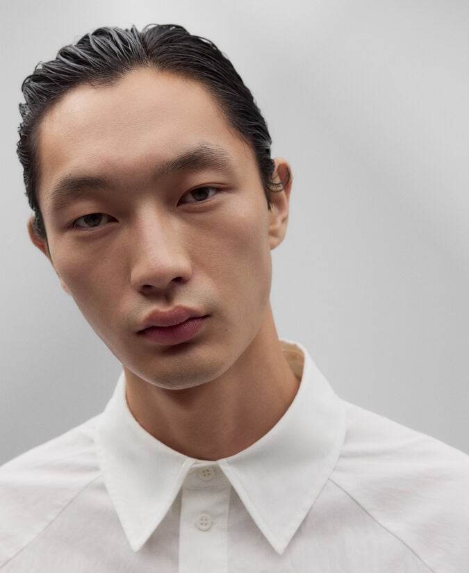 Adolfo Dominguez Camisa Manga Raglán Blanco Roto Hombre