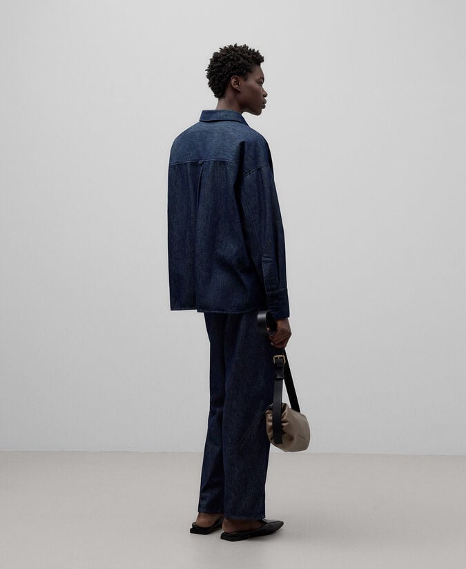 Adolfo Dominguez Camisa Oversize Denim Algodón Mujer