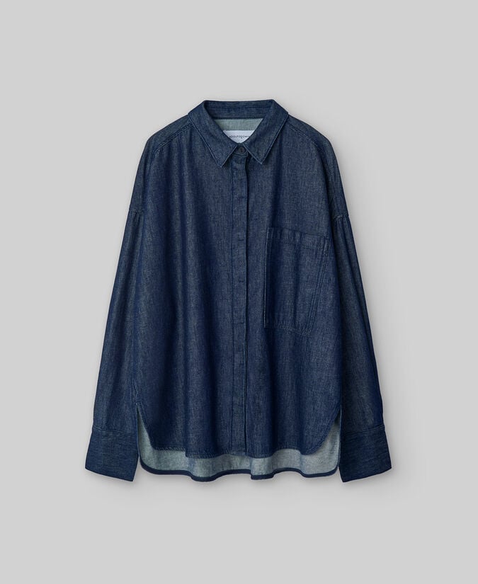 Adolfo Dominguez Camisa Oversize Denim Algodón Mujer