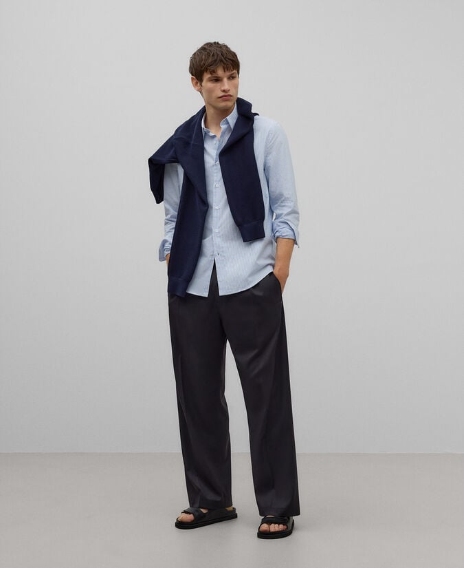 Adolfo dominguez Camisa Oxford algodón rayas hombre