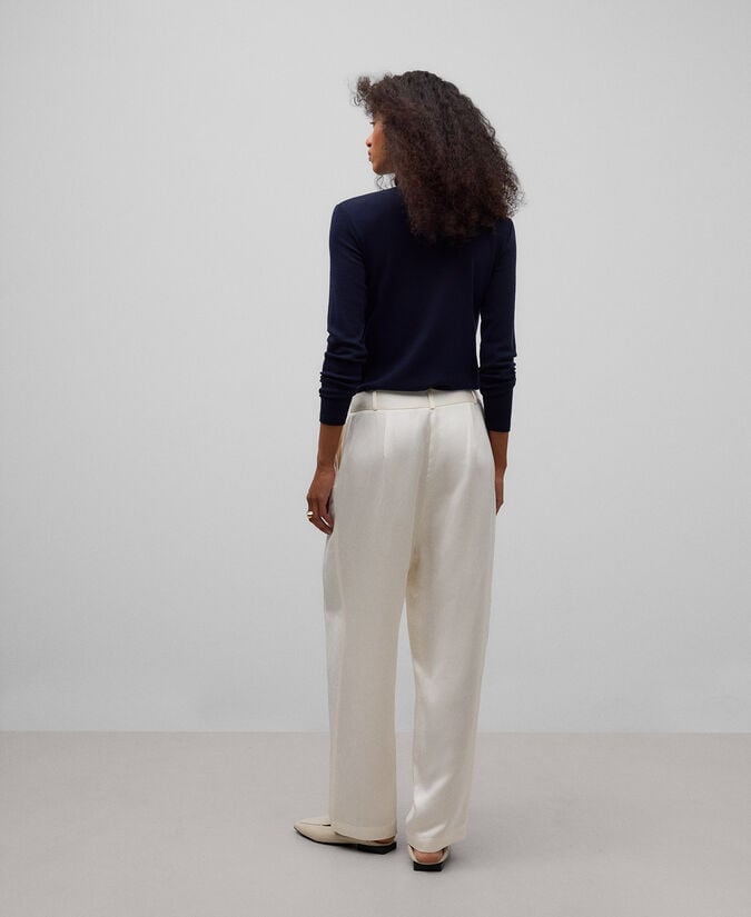 Adolfo Dominguez Camiseta Cuello Alto Lana Merino Mujer