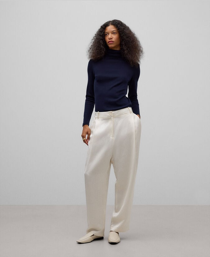 Adolfo dominguez Camiseta cuello alto lana merino mujer