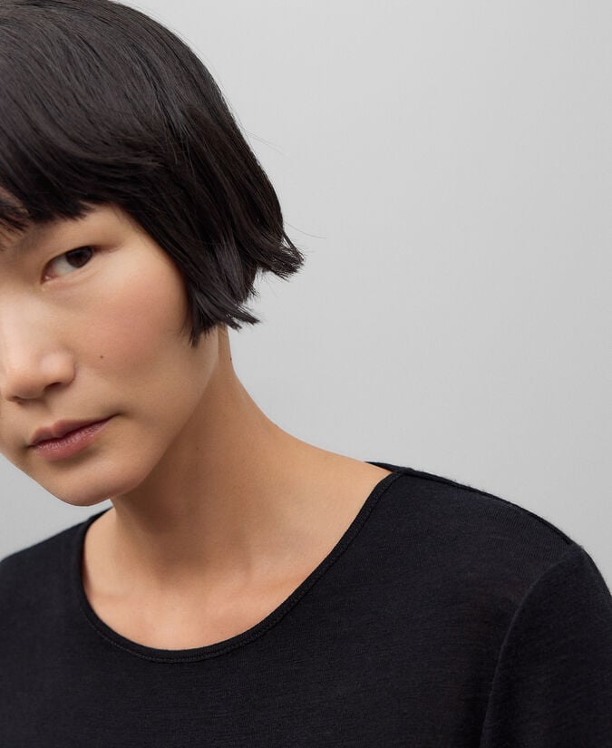 Adolfo Dominguez Camiseta Manga Larga Lana Merino Mujer