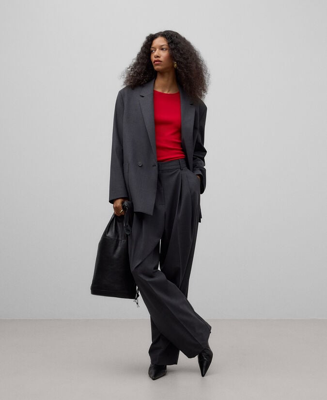 Adolfo dominguez Camiseta manga larga lana merino mujer