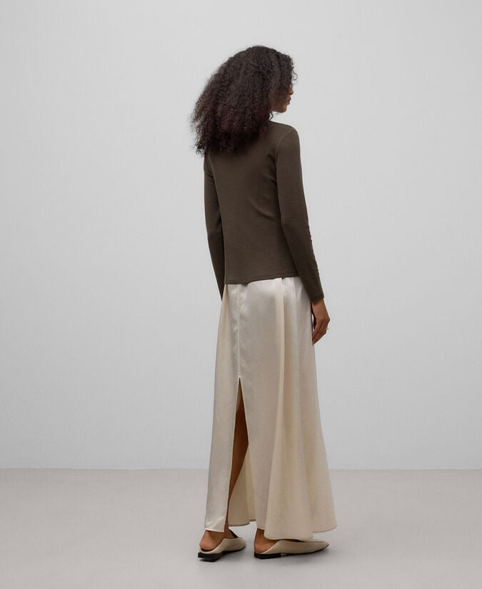 Adolfo Dominguez Camiseta Manga Larga Lana Merino Mujer