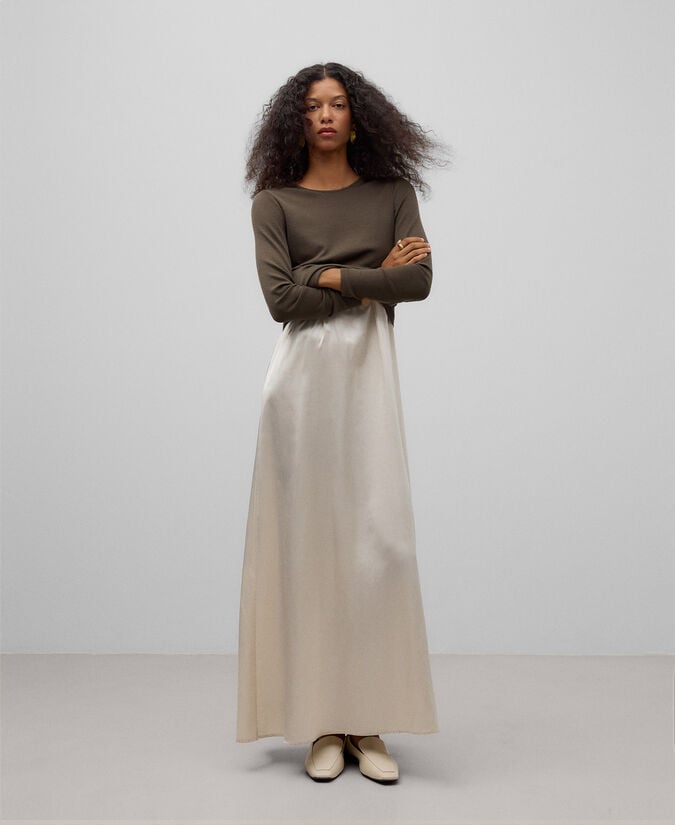 Adolfo dominguez Camiseta manga larga lana merino mujer