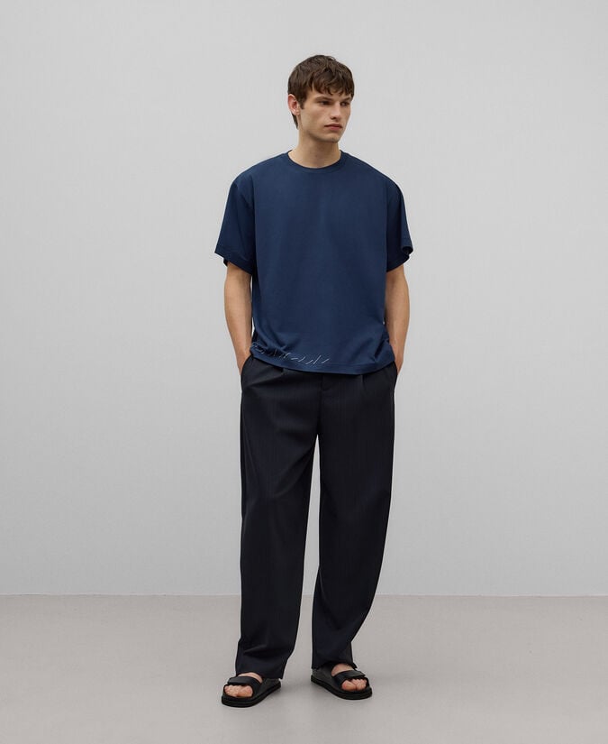 Adolfo dominguez Camiseta pespuntes decorativos hombre