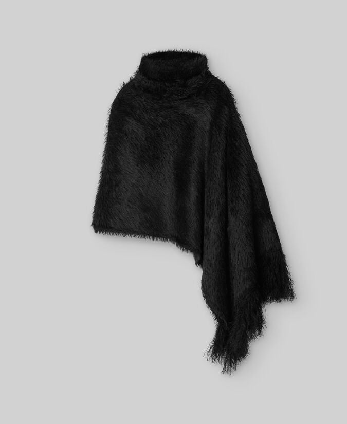 Adolfo Dominguez Capa Asimétrica Punto Efecto Pelo Mujer