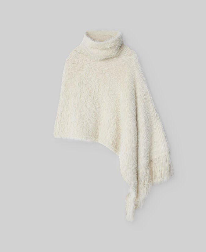 Adolfo Dominguez Capa Asimétrica Punto Efecto Pelo Mujer