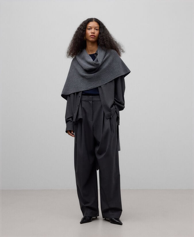 Adolfo dominguez Capelina desestructurada punto mujer