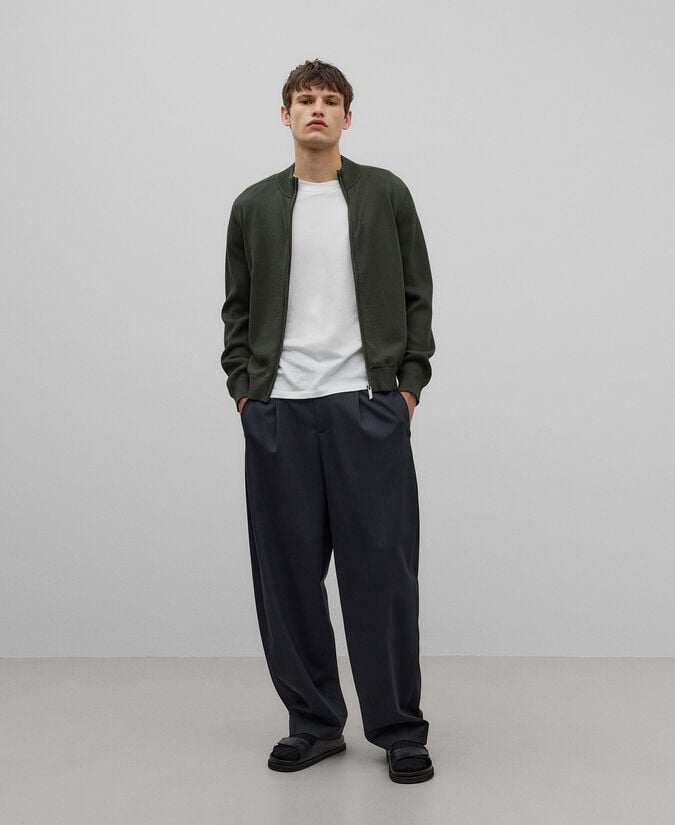 Adolfo dominguez Cárdigan en punto con cremallera hombre