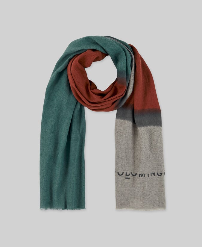 Adolfo Dominguez Chal Algodón Estampado Tricolor Mujer