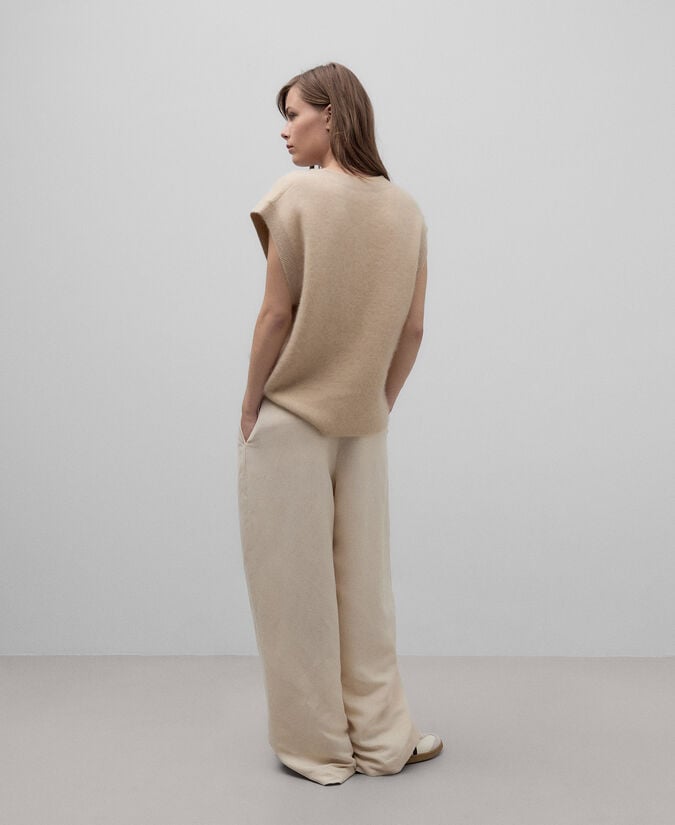 Adolfo Dominguez Chaleco Punto Mezcla Cashmere Mujer