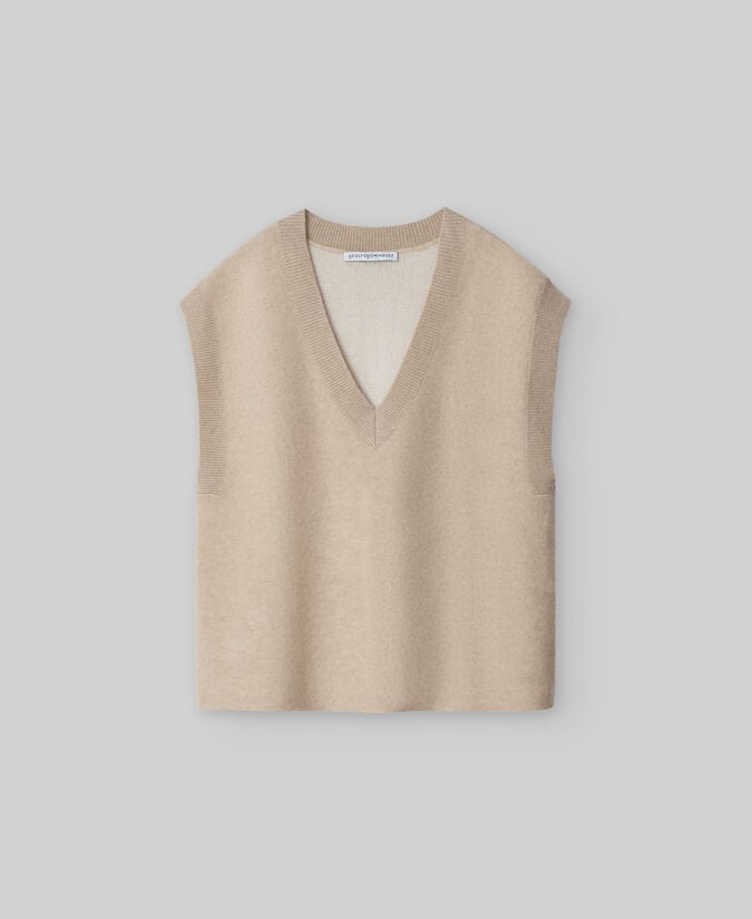 Adolfo Dominguez Chaleco Punto Mezcla Cashmere Mujer