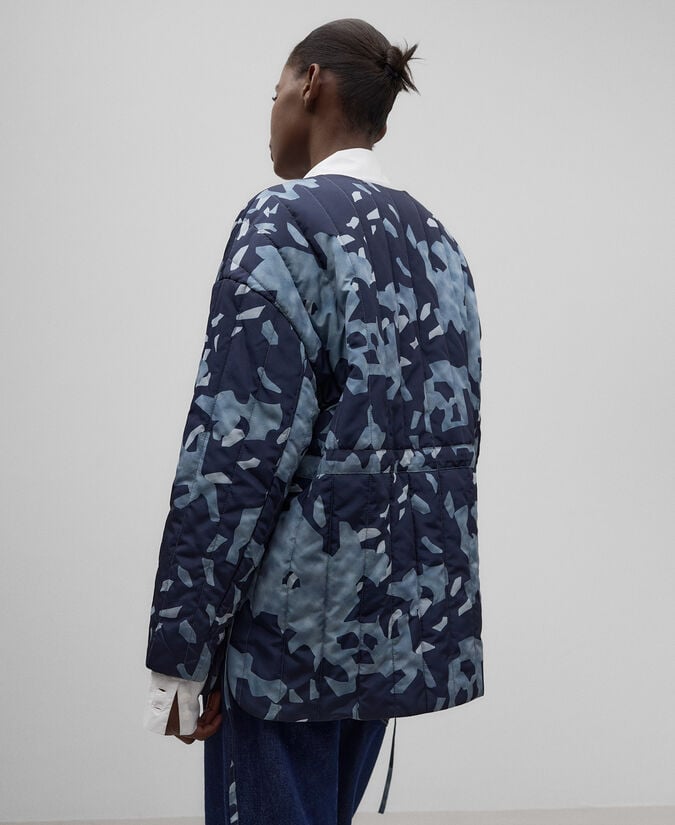 Adolfo Dominguez Chaqueta Acolchada Con Bufanda Mujer