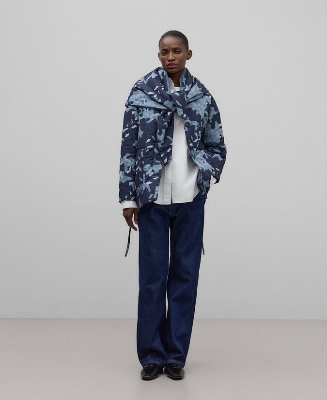 Adolfo dominguez Chaqueta acolchada con bufanda mujer