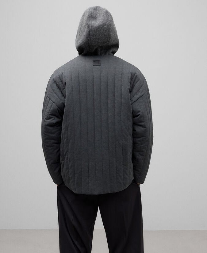 Adolfo Dominguez Chaqueta Acolchada Gris Marengo Hombre