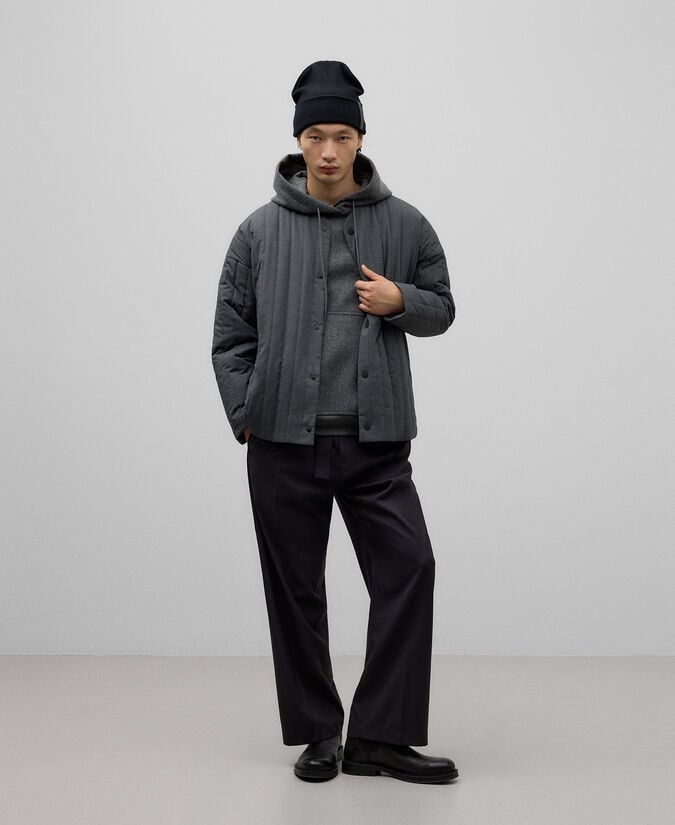 Adolfo dominguez Chaqueta acolchada gris marengo hombre