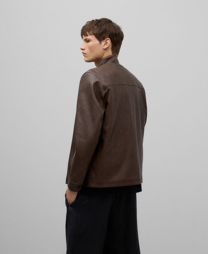 Adolfo Dominguez Chaqueta Biker Piel No Piel Hombre