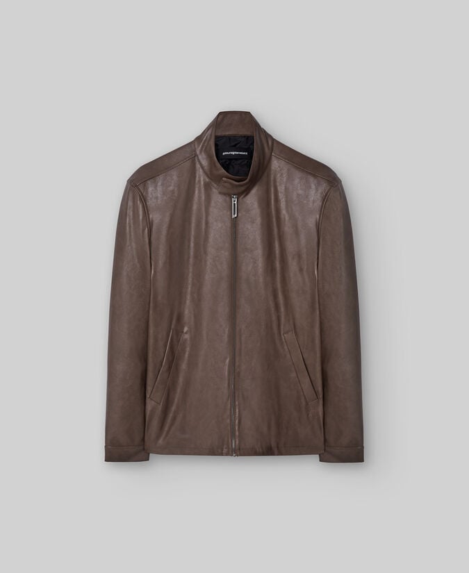 Adolfo Dominguez Chaqueta Biker Piel No Piel Hombre