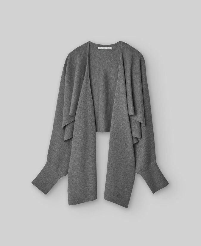 Adolfo Dominguez Chaqueta Con Bufanda Lana Merino Mujer