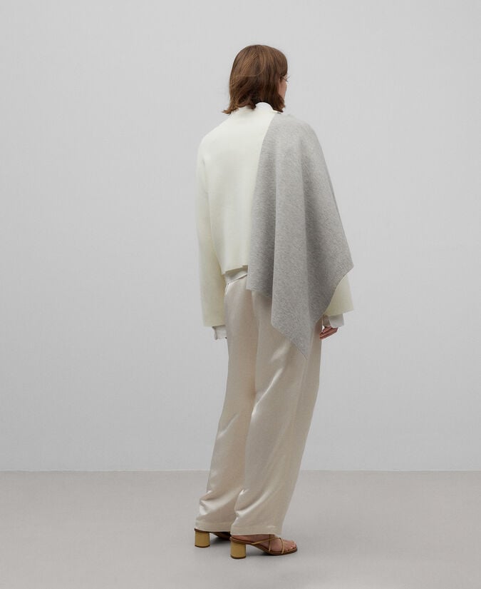 Adolfo Dominguez Chaqueta Con Chal Punto Intarsia Mujer