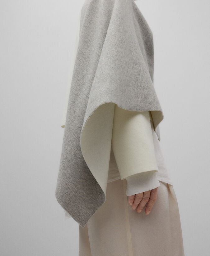 Adolfo Dominguez Chaqueta Con Chal Punto Intarsia Mujer