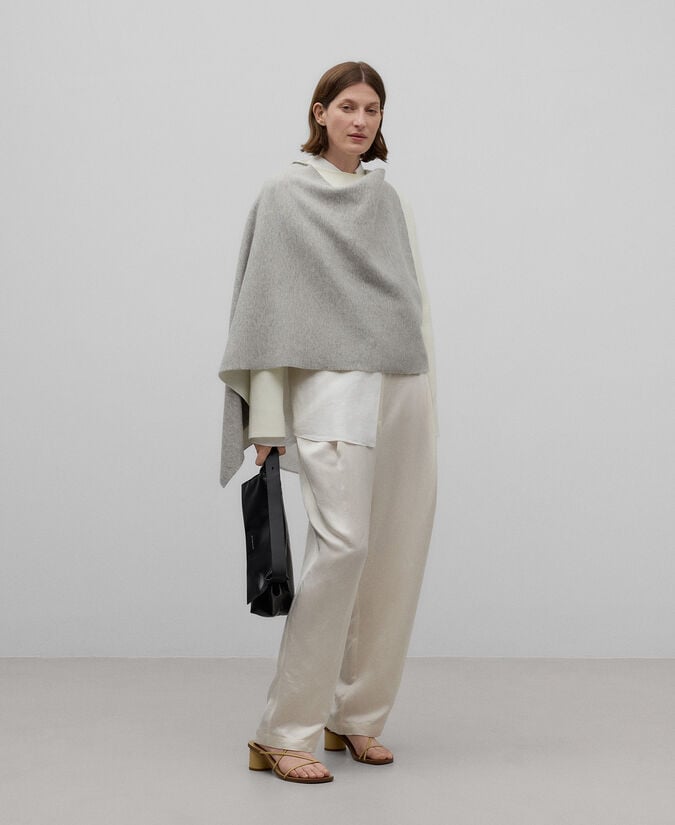 Adolfo dominguez Chaqueta con chal punto intarsia mujer