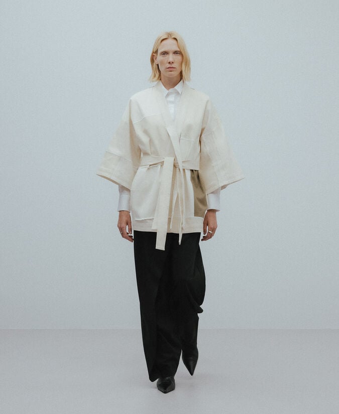 Adolfo dominguez Chaqueta patchwork en algodón mujer