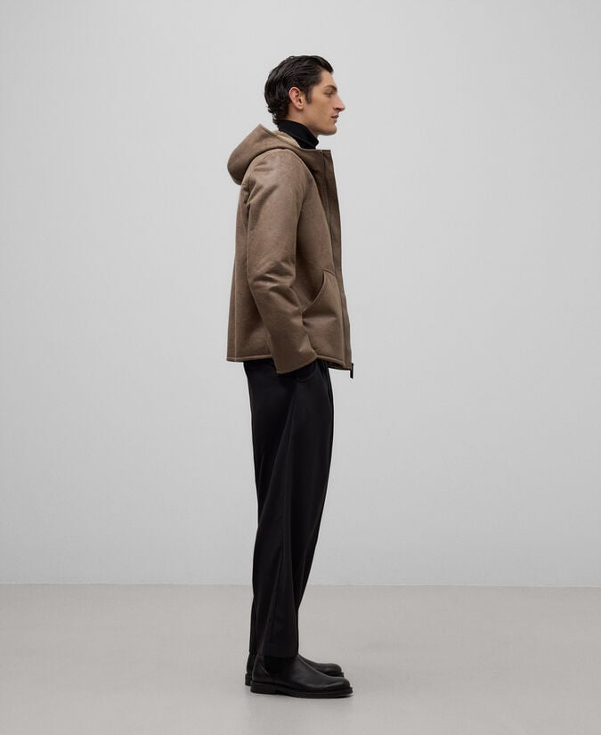 Adolfo dominguez Chaqueta Piel No Piel con capucha hombre