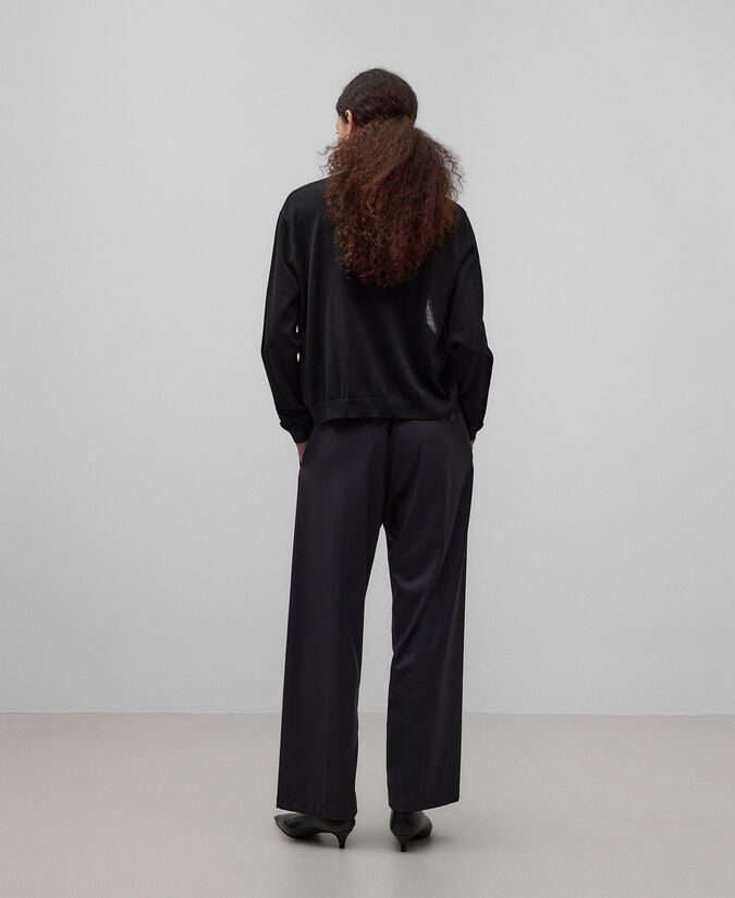 Adolfo Dominguez Chaqueta Punto Lana Merino Y Seda Mujer