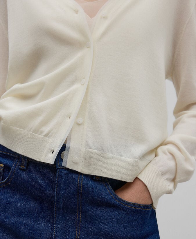 Adolfo Dominguez Chaqueta Punto Lana Merino Y Seda Mujer