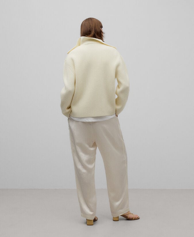 Adolfo Dominguez Chaqueta Punto Perlado Lana Merino Mujer