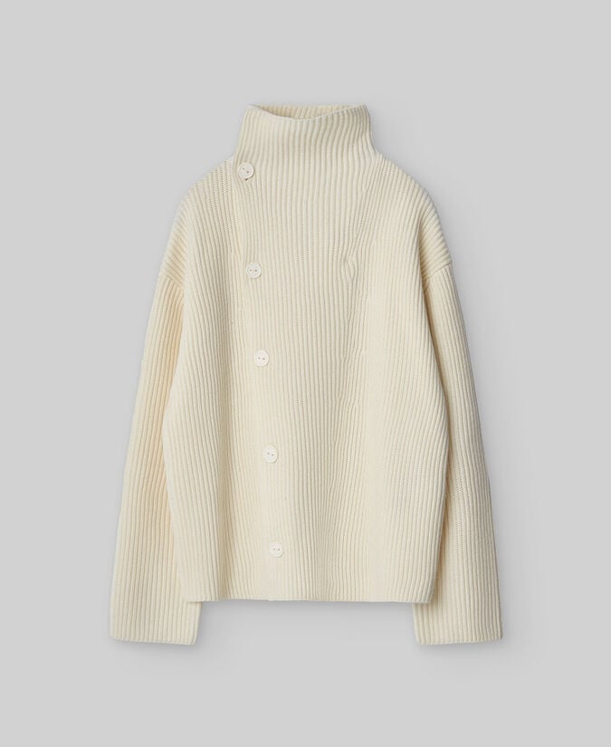 Adolfo Dominguez Chaqueta Punto Perlado Lana Merino Mujer